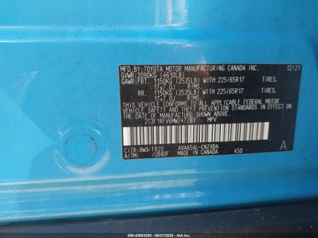 
								2021 TOYOTA RAV4 LE full									